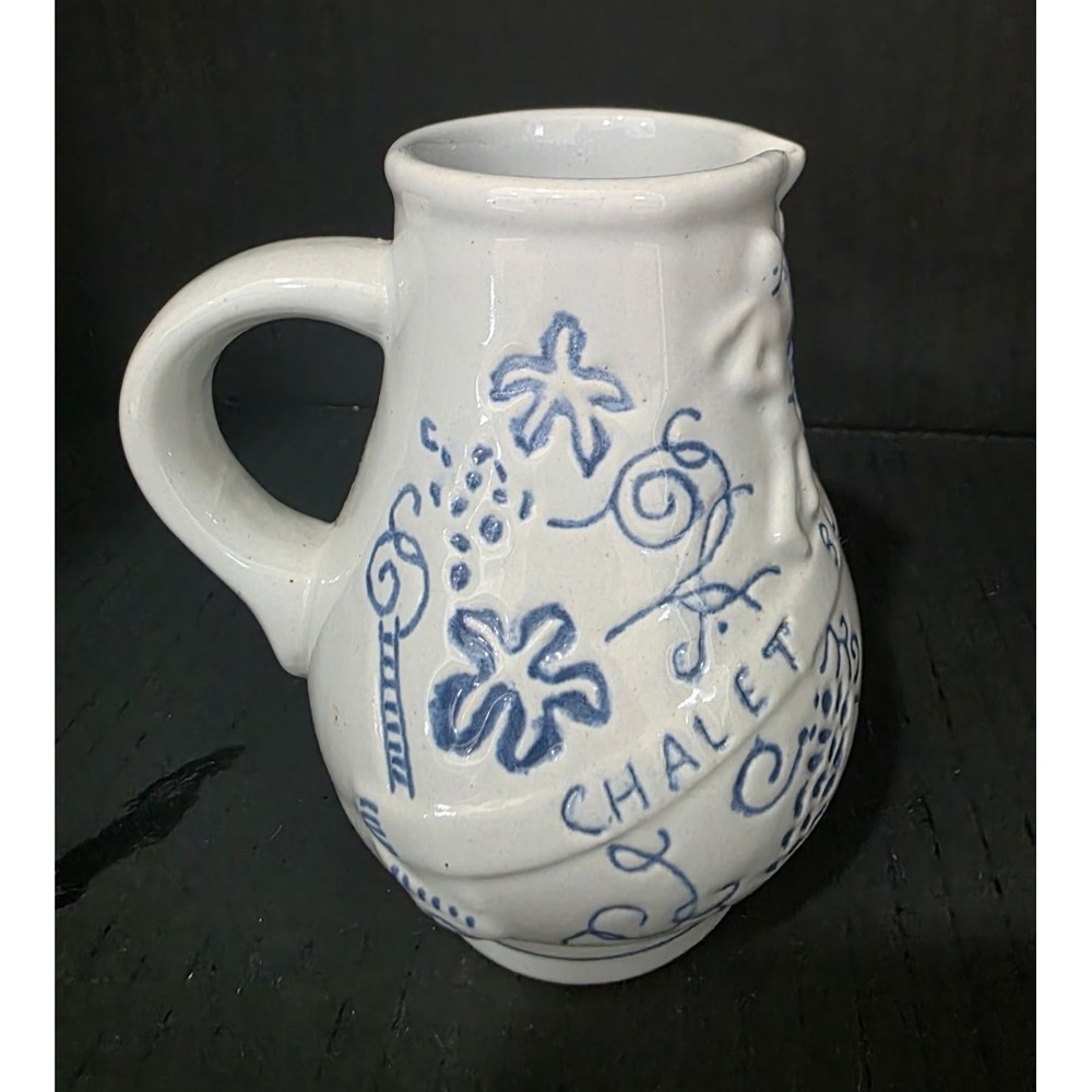 Anfora Pottery Creamer Pitcher Chalet Suizo Mexico 4.75" Tall Hecho en Mexico